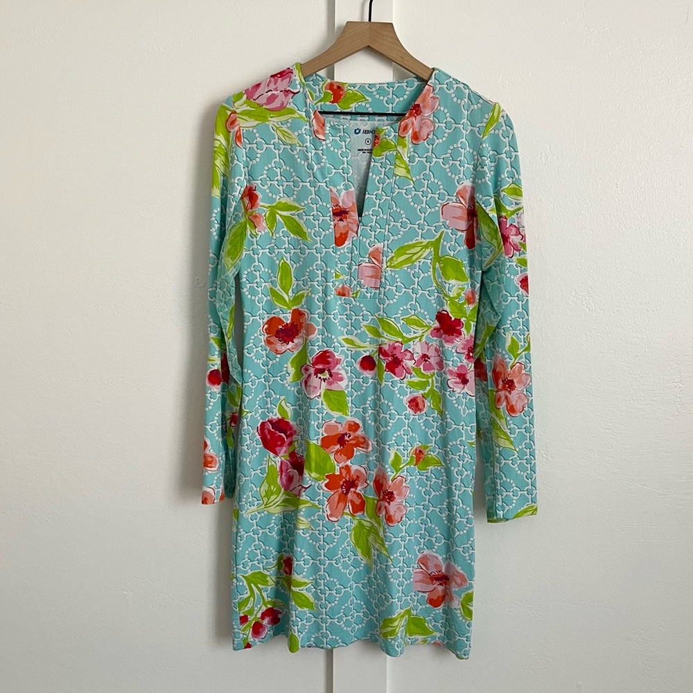 Ibkul Long Sleeve Floral Workout Dress